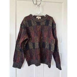 Norm Thompson Kids Plaid Crewneck Sweater Size L 52 Pullover